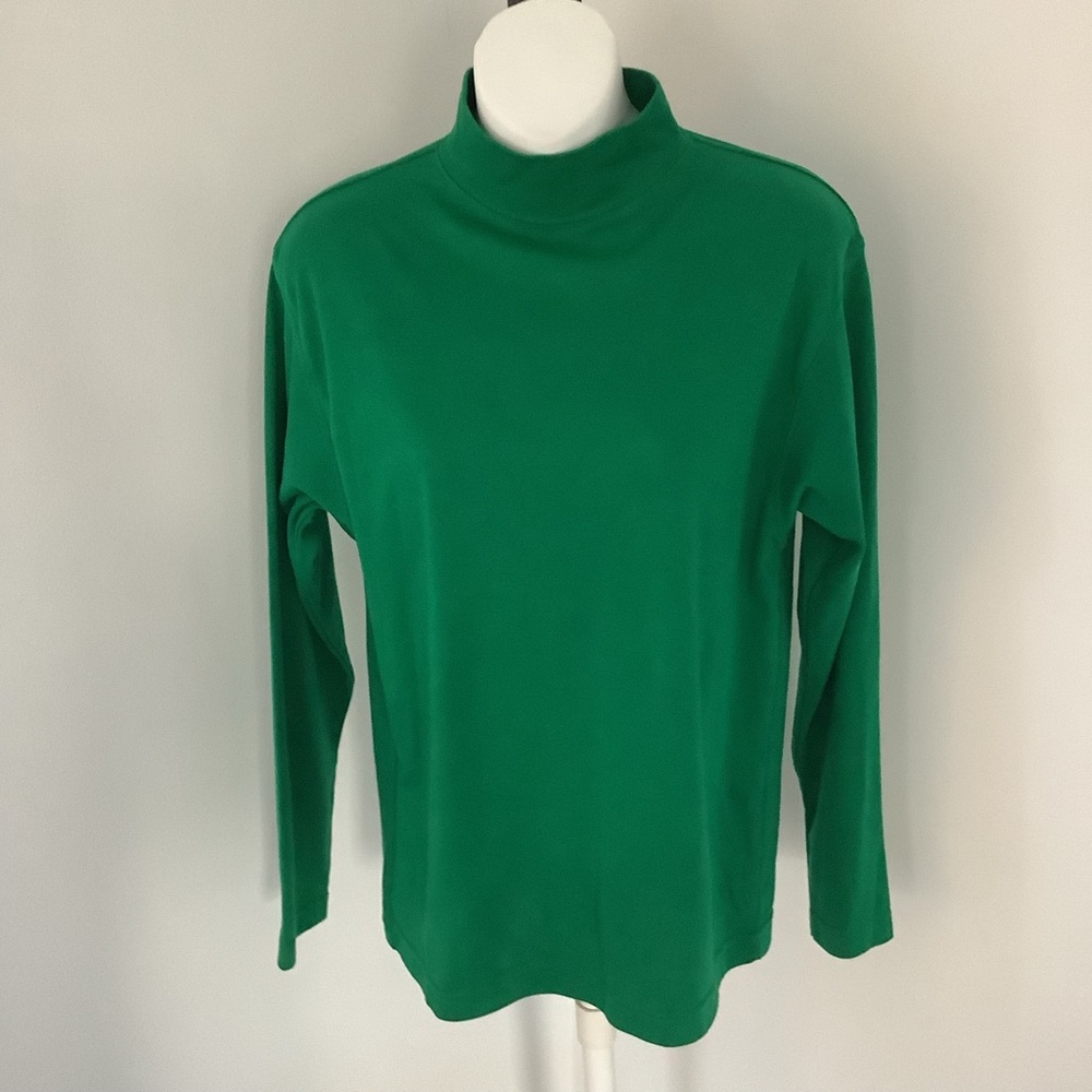 Vintage Averroe Emerald Green Long Sleeve Mockneck Top Sz. L